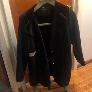 Dennis Basso Black Pea Coat